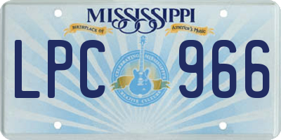 MS license plate LPC966