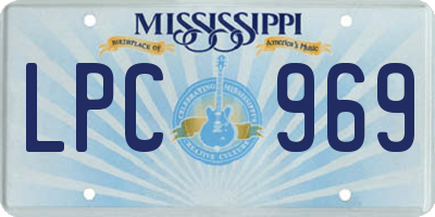 MS license plate LPC969