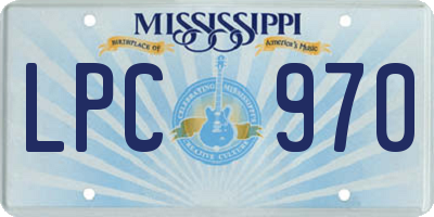 MS license plate LPC970