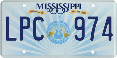 MS license plate LPC974