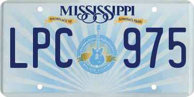 MS license plate LPC975