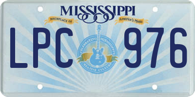 MS license plate LPC976