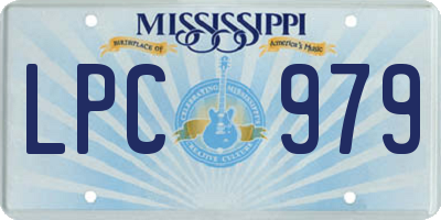 MS license plate LPC979