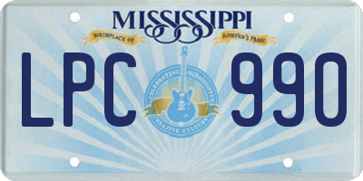 MS license plate LPC990