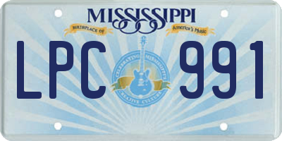 MS license plate LPC991