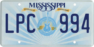 MS license plate LPC994