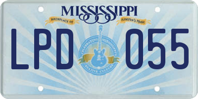 MS license plate LPD055
