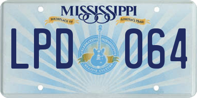 MS license plate LPD064