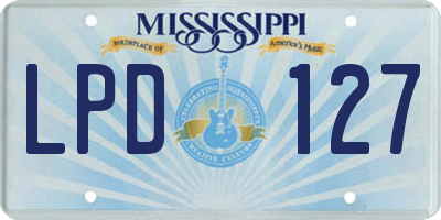 MS license plate LPD127
