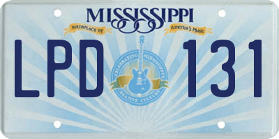 MS license plate LPD131