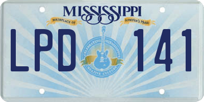 MS license plate LPD141
