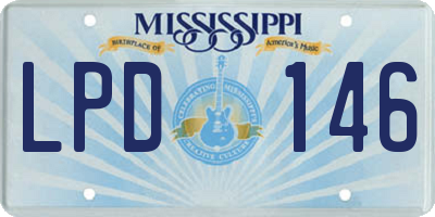 MS license plate LPD146