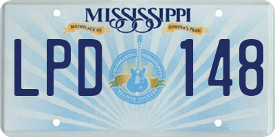 MS license plate LPD148