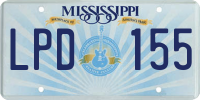 MS license plate LPD155
