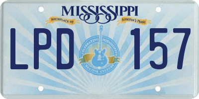 MS license plate LPD157