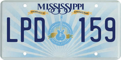 MS license plate LPD159