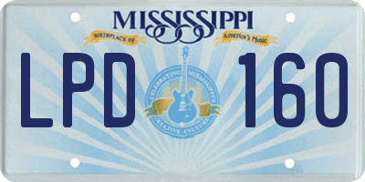 MS license plate LPD160