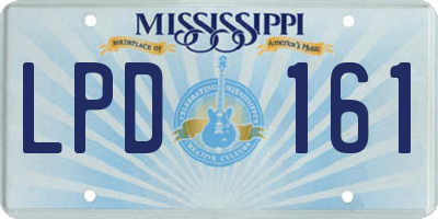 MS license plate LPD161