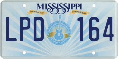 MS license plate LPD164