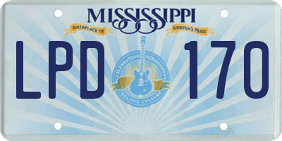 MS license plate LPD170