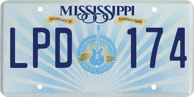 MS license plate LPD174