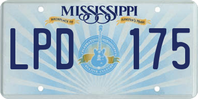 MS license plate LPD175