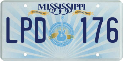 MS license plate LPD176