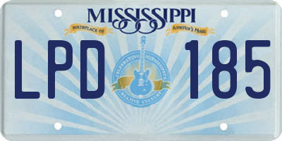 MS license plate LPD185