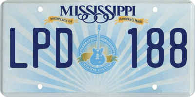 MS license plate LPD188