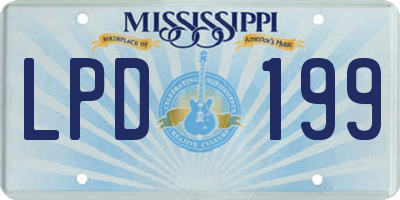 MS license plate LPD199