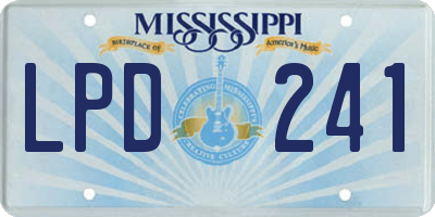 MS license plate LPD241