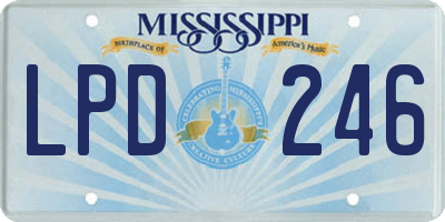 MS license plate LPD246