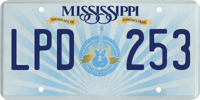 MS license plate LPD253