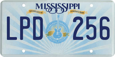 MS license plate LPD256