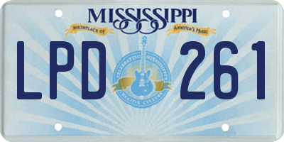 MS license plate LPD261