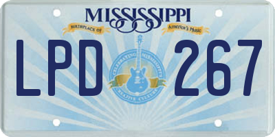 MS license plate LPD267