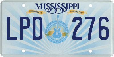 MS license plate LPD276