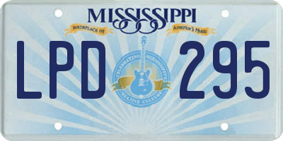 MS license plate LPD295