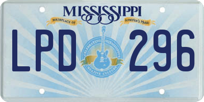 MS license plate LPD296