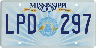 MS license plate LPD297
