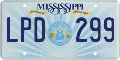 MS license plate LPD299