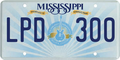 MS license plate LPD300