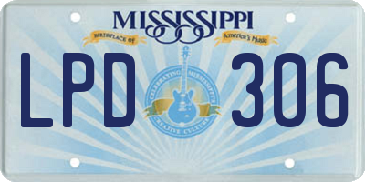 MS license plate LPD306