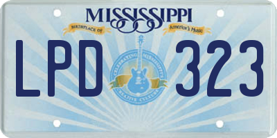 MS license plate LPD323