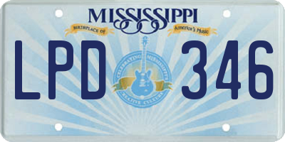 MS license plate LPD346