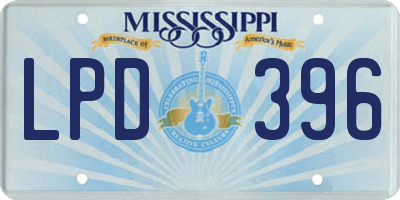 MS license plate LPD396
