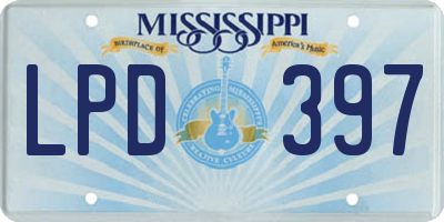 MS license plate LPD397