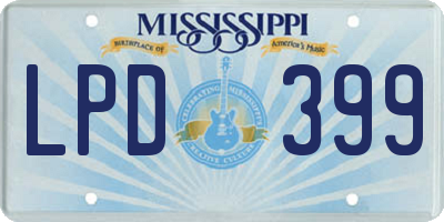 MS license plate LPD399