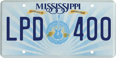 MS license plate LPD400