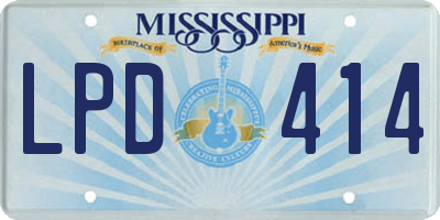 MS license plate LPD414